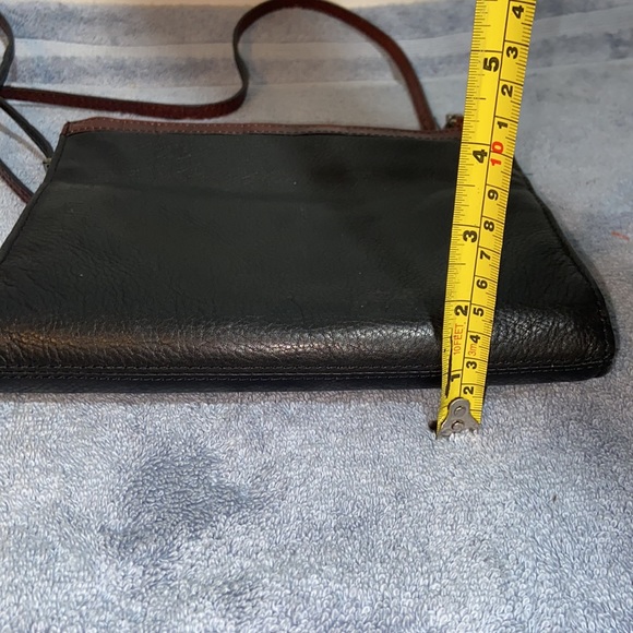 Jack Georges | Women's Black & Brown Embossd Leather  Crossbody Wallet - Picture 7 of 13